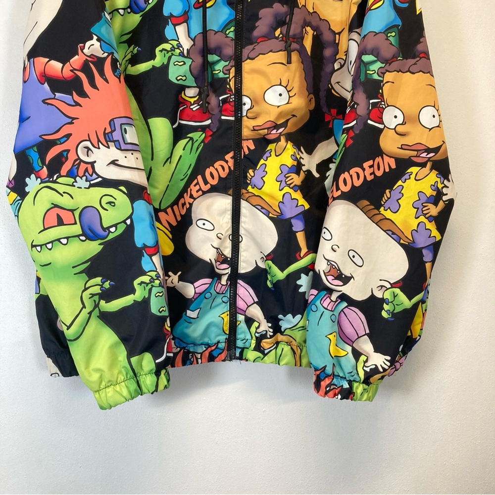 Members Only Rugrats Jacket Mens M Nickelodeon Full Zip Hooded AOP Cartoon - Picture 8 of 16